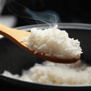 Spoon of rice